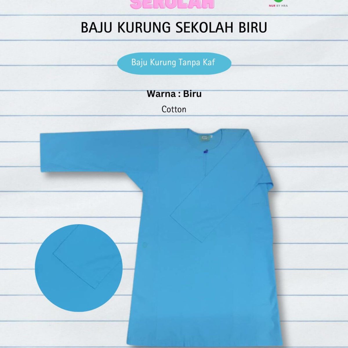 Baju Kurung Kebangsaan Biru