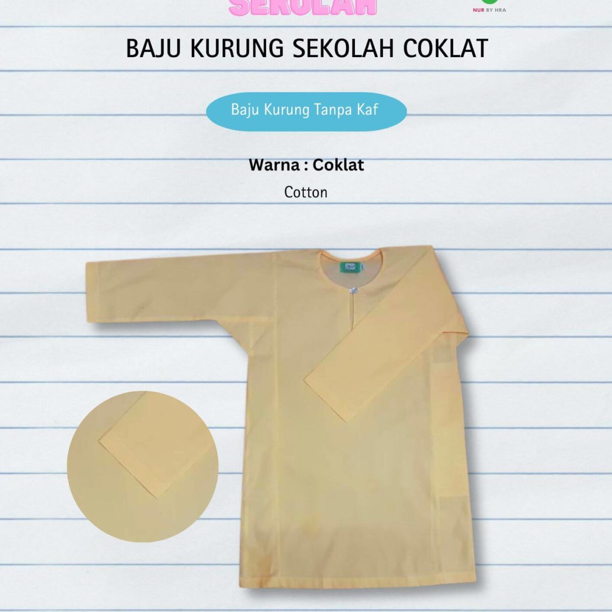 Baju Kurung Kebangsaan Coklat