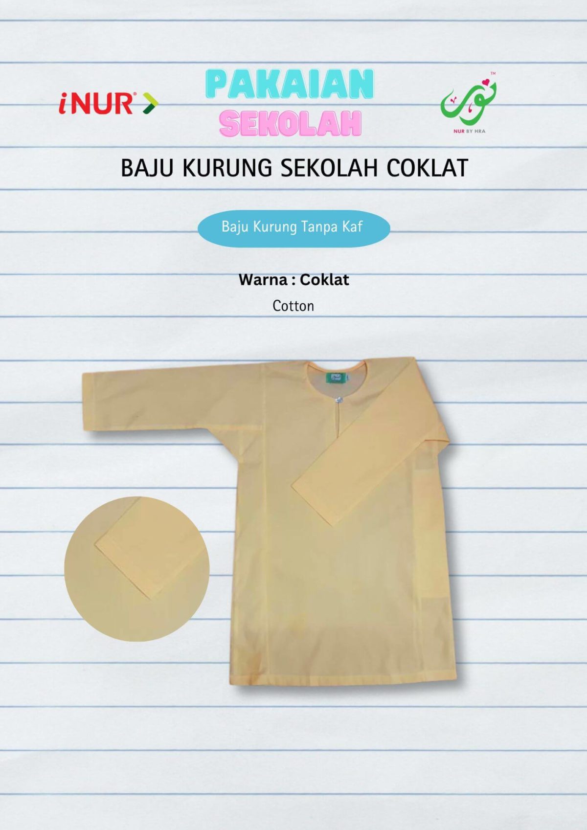 Baju Kurung Kebangsaan Coklat