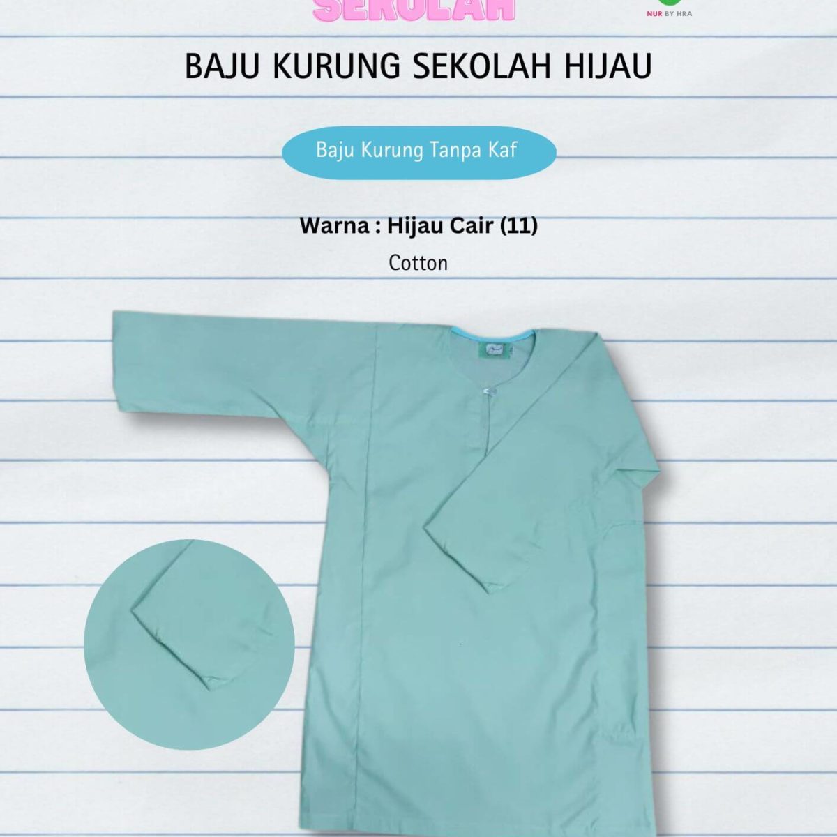 Baju Kurung Menengah Hijau