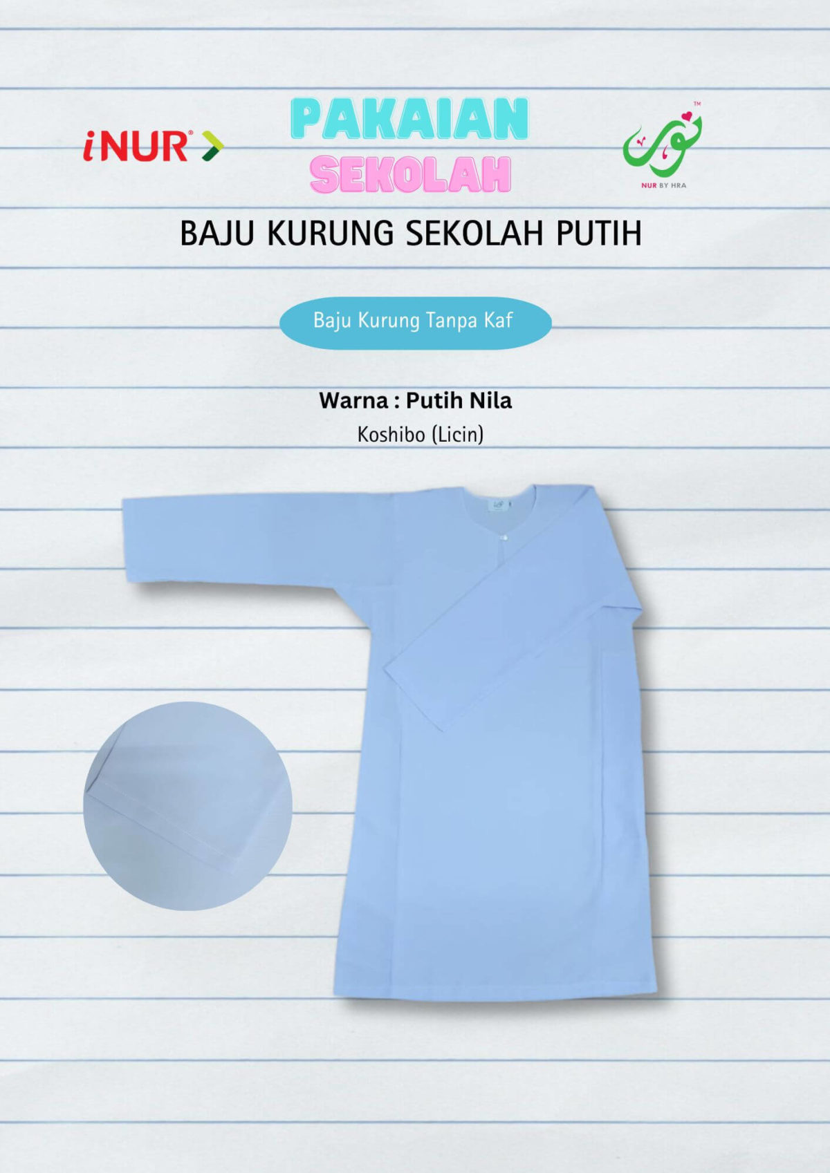 Baju Kurung Kebangsaan Licin