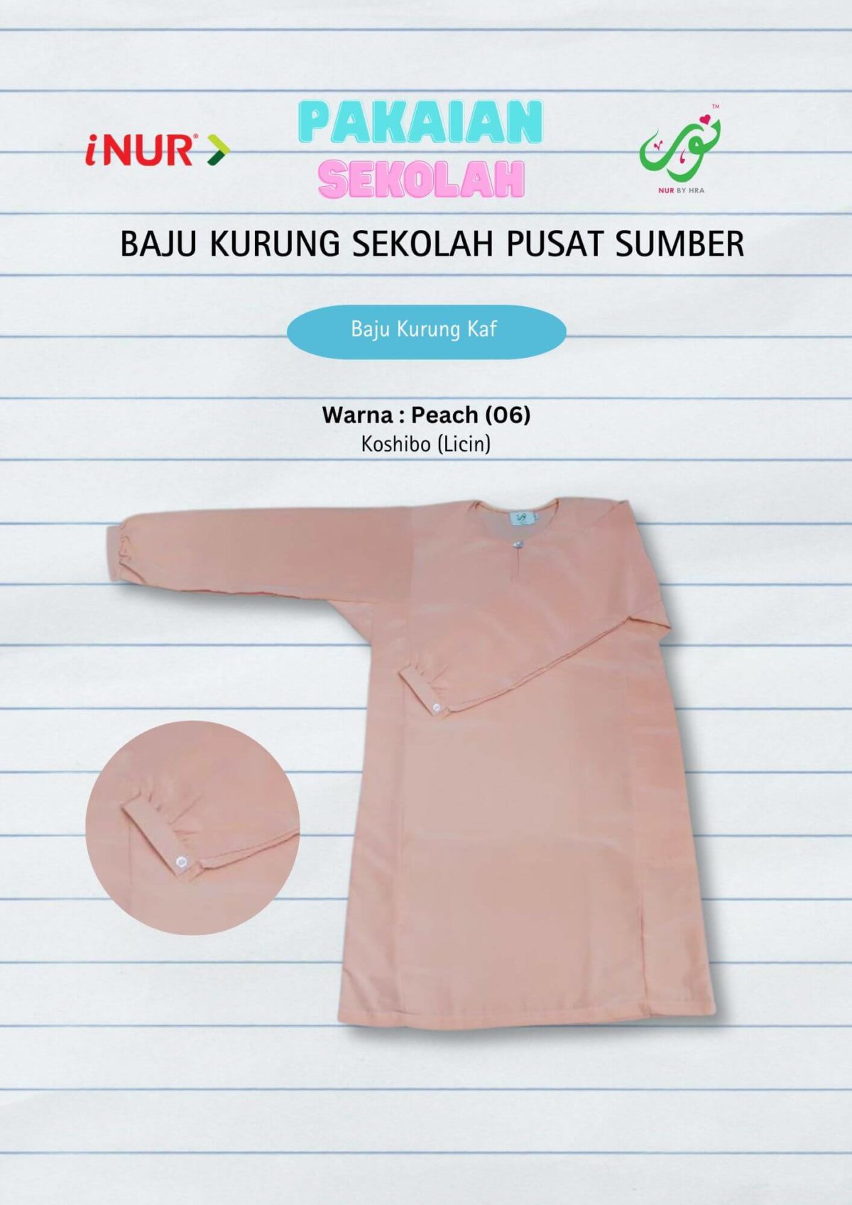 Baju Kurung Kebangsaan Pusat Sumber Kaf Licin