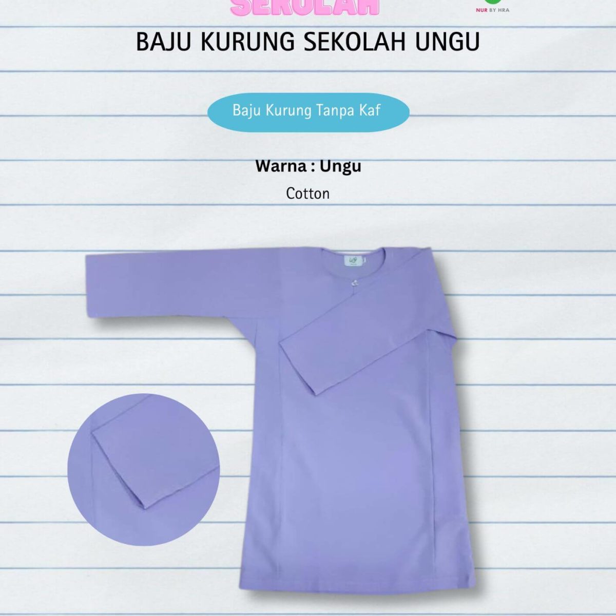 Baju Kurung Kebangsaan Ungu
