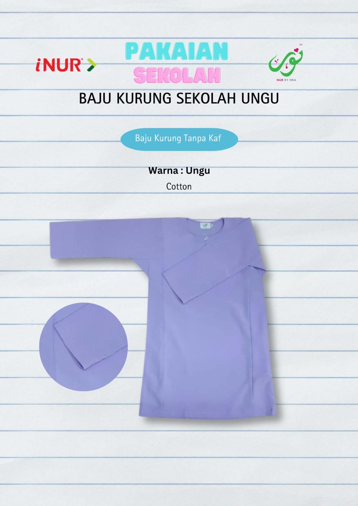 Baju Kurung Kebangsaan Ungu