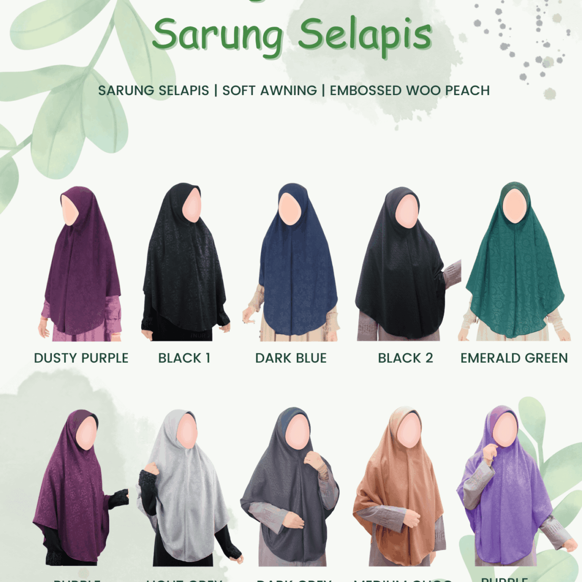 Tudung Raihanah Sarung Selapis