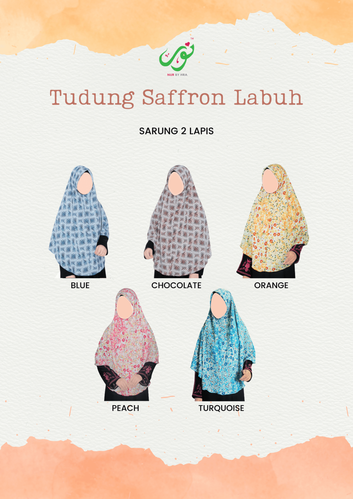 Tudung Saffron Labuh