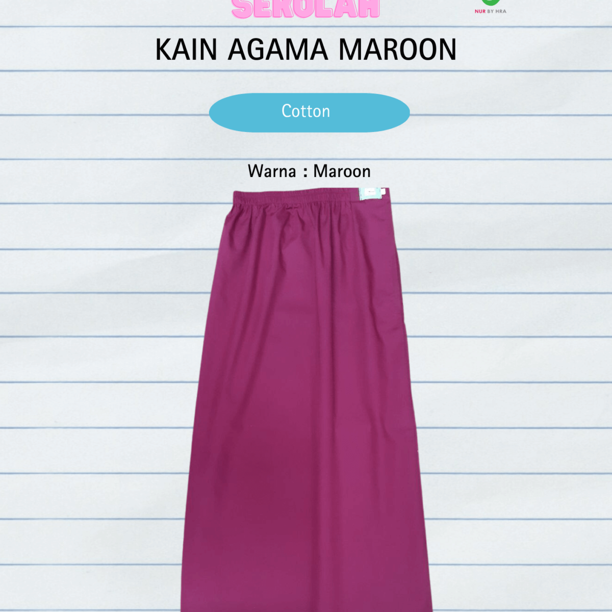 Kain Agama Maroon