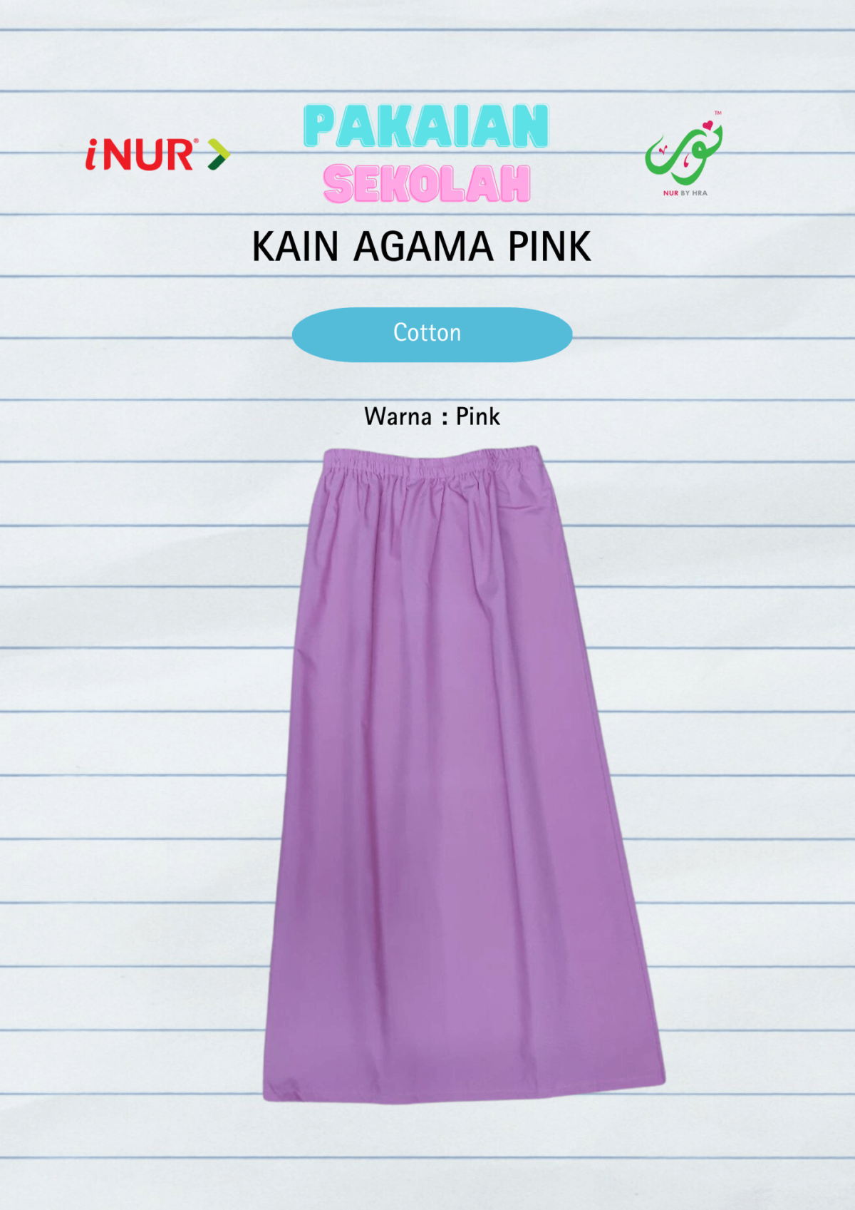 Kain Agama Pink