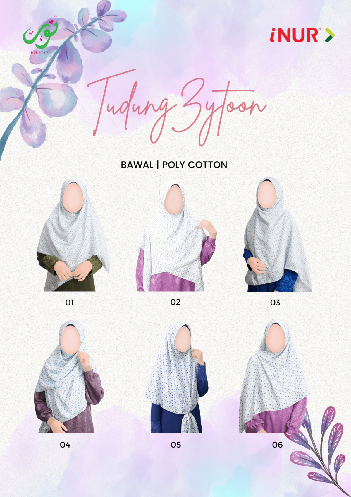 Tudung Zytoon 4 Segi