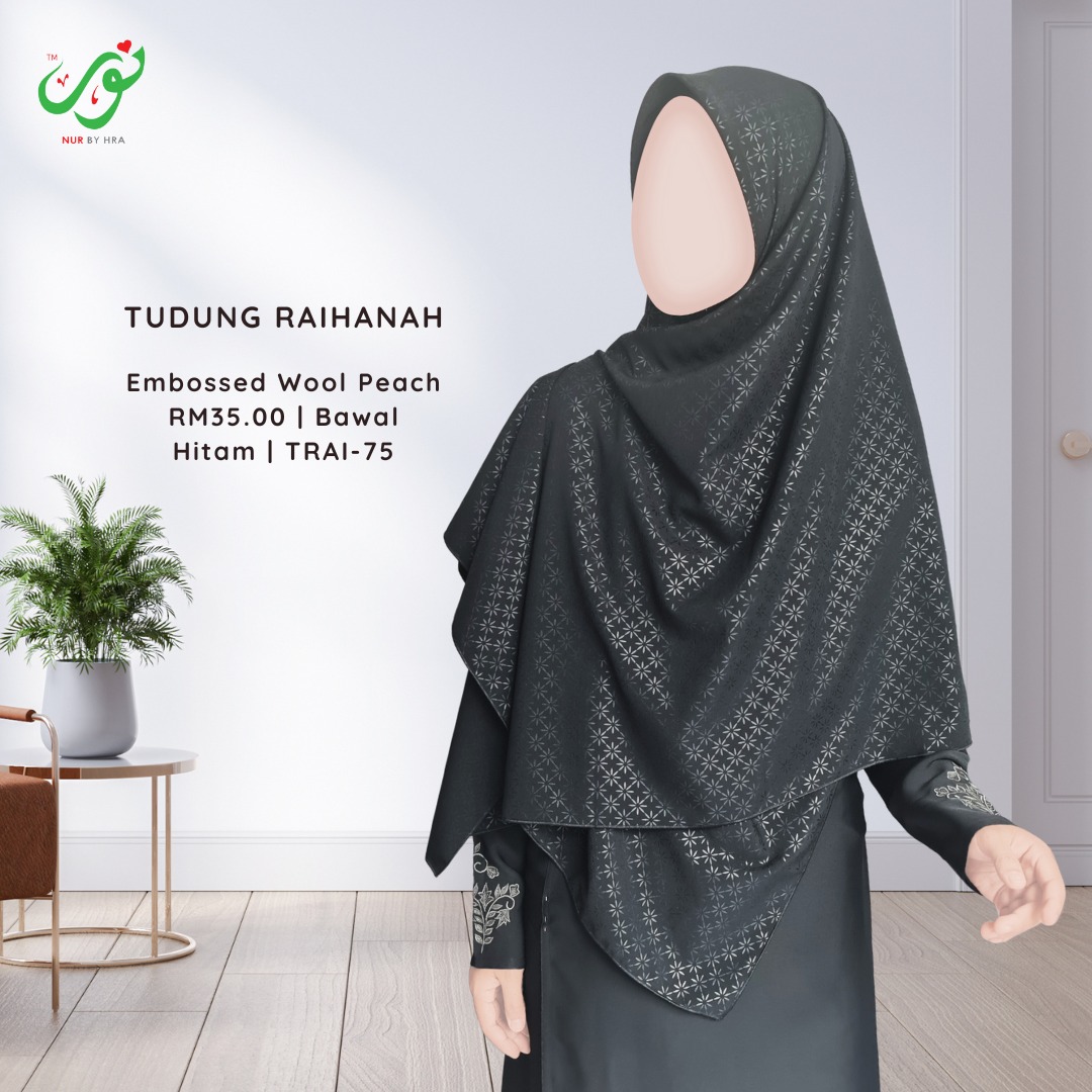 Tudung Raihanah 4 Segi